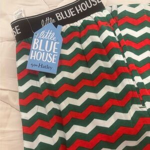 Hatley Zigzag Pajama Pants with Red, Green, and White